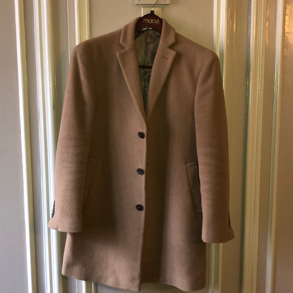 CALVIN KLEIN 3 button Wool coat in Camel